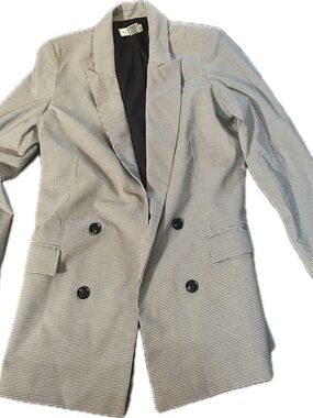 Rachel Zoe Black and White Houndstooth Blazer
